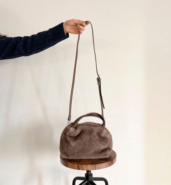 fredy emue「ミンク風2WAYボックストートバッグ」|ショルダー・メッセンジャー|