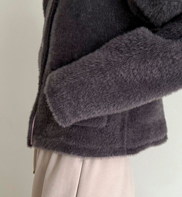 fredy emue「シャギー裏配色ジャケットカーディガン」|カーディガン|