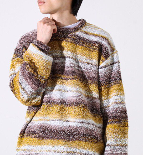 GLOSTER「【ふんわり立体感】グラデーションブークレプルオーバー」|ニット・セーター|