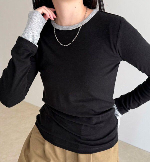 fredy emue「シアーリブレイヤードロンTシャツ」|Tシャツ・カットソー|