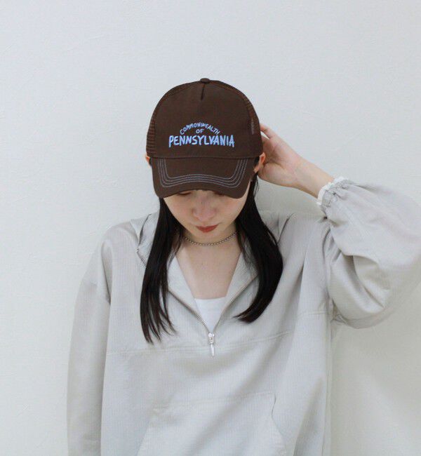 fredy emue「【CASSELINI/キャセリーニ】刺しゅうメッシュキャップ」|キャップ・キャスケット|ブラウン