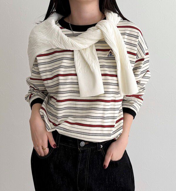 fredy emue「【GEVACO/ゲバコ】ボーダー天竺ベーシックロングスリーブTシャツ」|Tシャツ・カットソー|ホワイト系その他