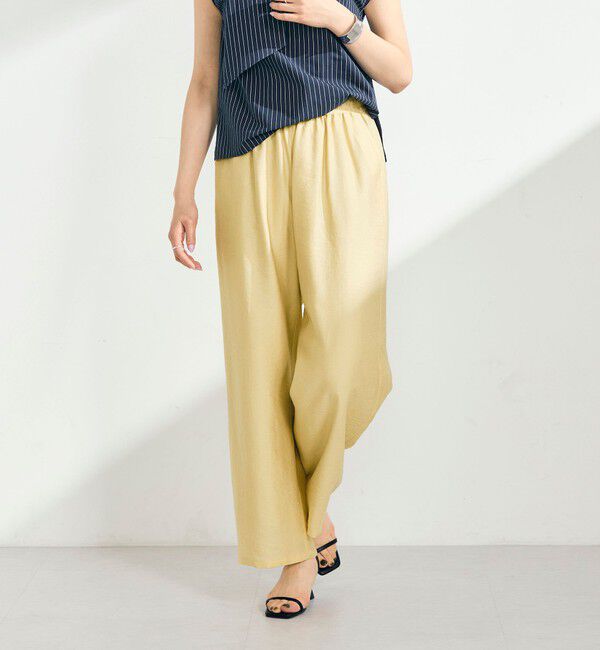 fredy emue「【接触冷感】ドライタンブラーセミワイドイージーパンツ」|チノ|