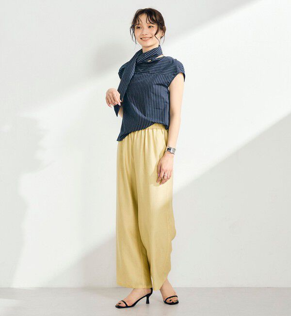 fredy emue「【接触冷感】ドライタンブラーセミワイドイージーパンツ」|チノ|