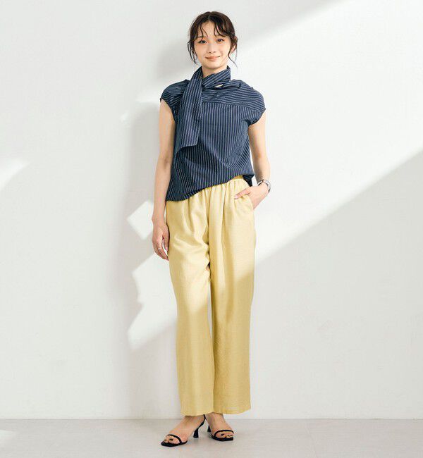 fredy emue「【接触冷感】ドライタンブラーセミワイドイージーパンツ」|チノ|