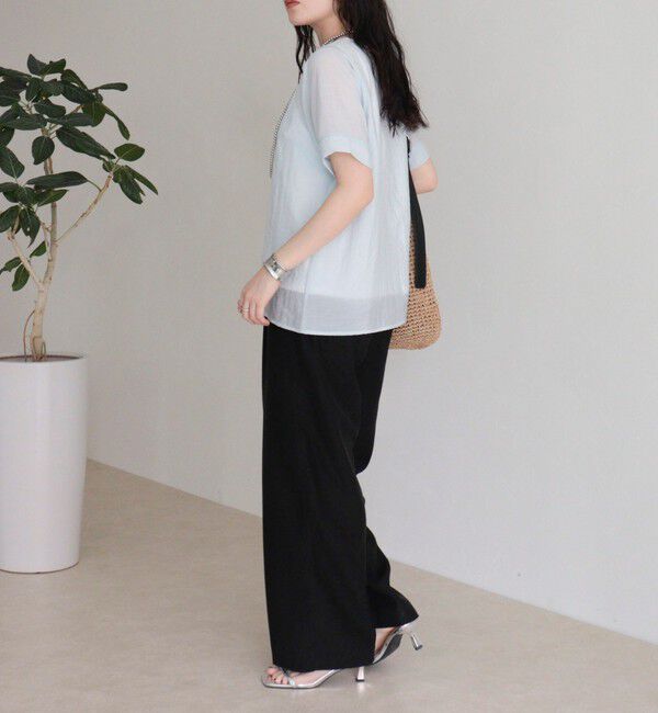 fredy emue「【接触冷感】ドライタンブラーセミワイドイージーパンツ」|チノ|