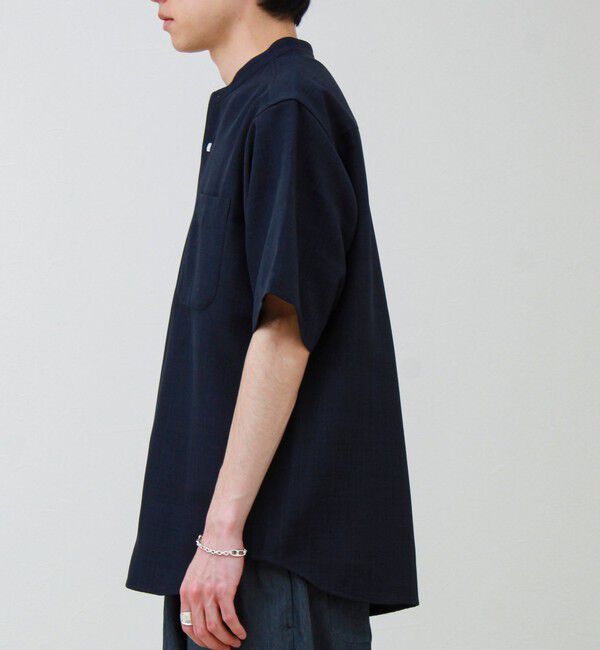 GLOSTER「【セットアップ対応】リネンライクバンドカラーシャツ」|シャツ・ブラウス|