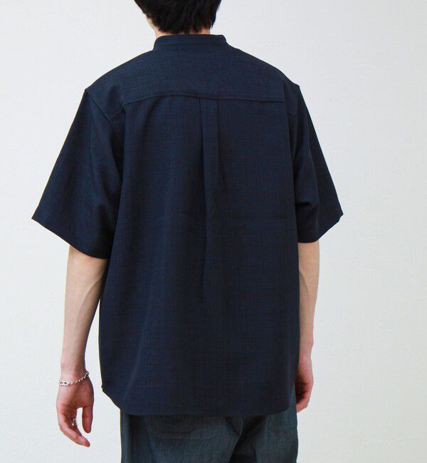 GLOSTER「【セットアップ対応】リネンライクバンドカラーシャツ」|シャツ・ブラウス|