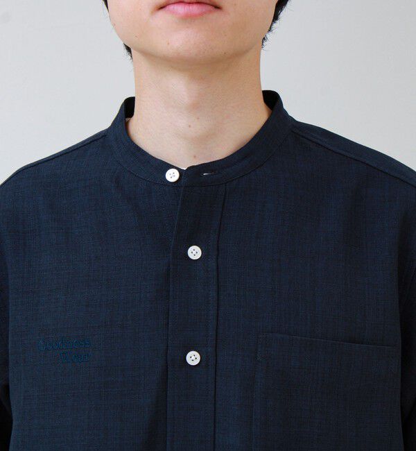 GLOSTER「【セットアップ対応】リネンライクバンドカラーシャツ」|シャツ・ブラウス|