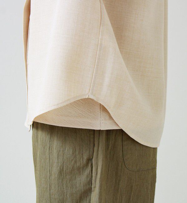 GLOSTER「【セットアップ対応】リネンライクバンドカラーシャツ」|シャツ・ブラウス|