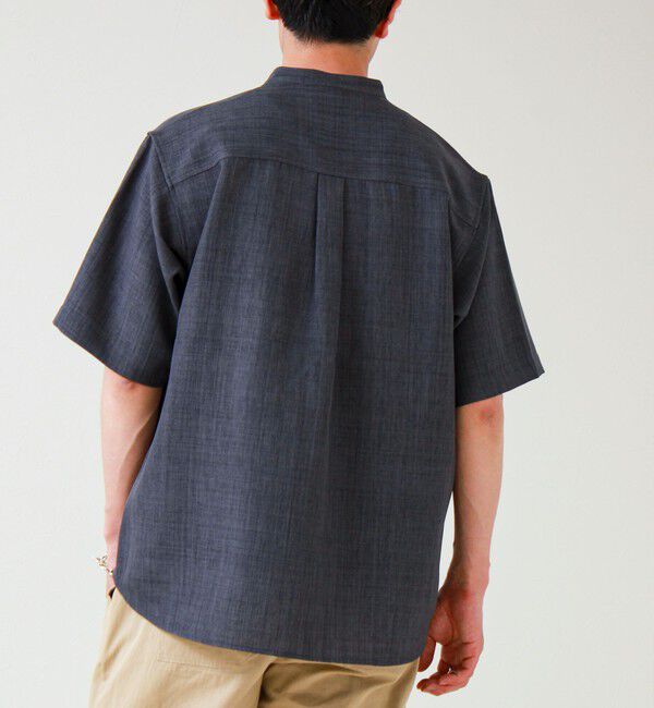 GLOSTER「【セットアップ対応】リネンライクバンドカラーシャツ」|シャツ・ブラウス|