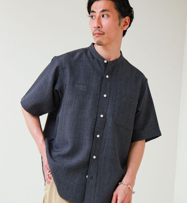 GLOSTER「【セットアップ対応】リネンライクバンドカラーシャツ」|シャツ・ブラウス|