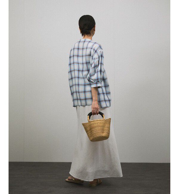 SALON adam et rope'「リネンバイヤススカート［GENTLE LINEN］」|スカート|