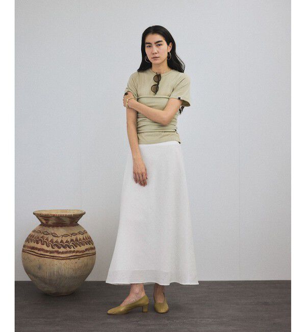 SALON adam et rope'「リネンバイヤススカート［GENTLE LINEN］」|スカート|