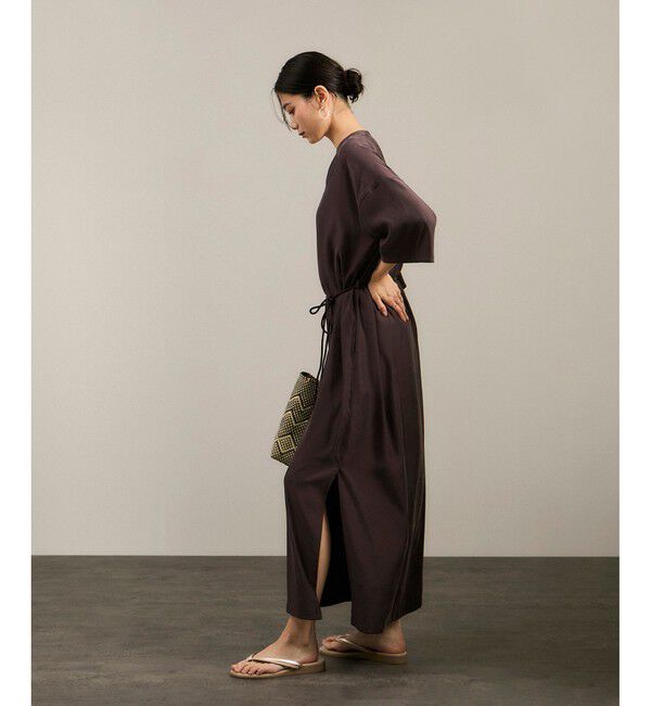 SALON adam et rope'「キュプラツイルVネックワンピース」|ワンピース|