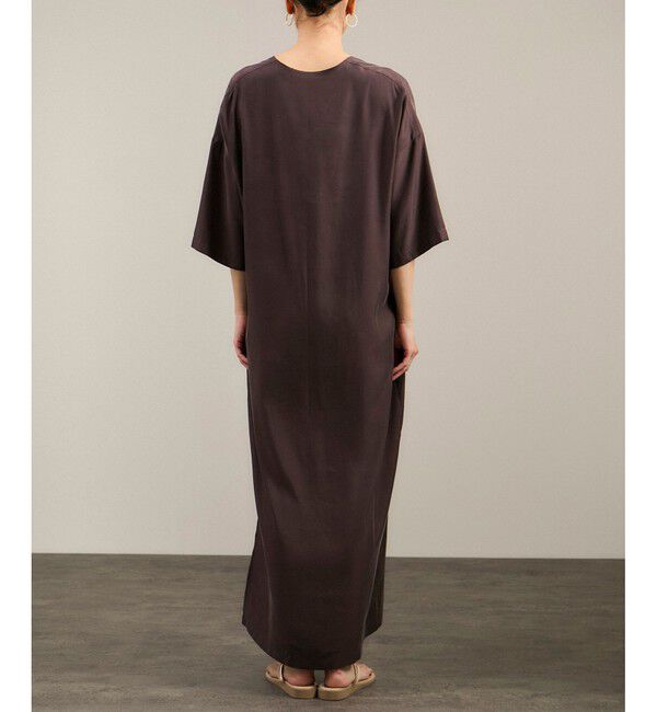 SALON adam et rope'「キュプラツイルVネックワンピース」|ワンピース|
