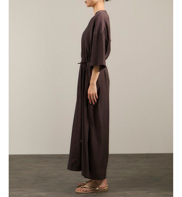 SALON adam et rope'「キュプラツイルVネックワンピース」|ワンピース|