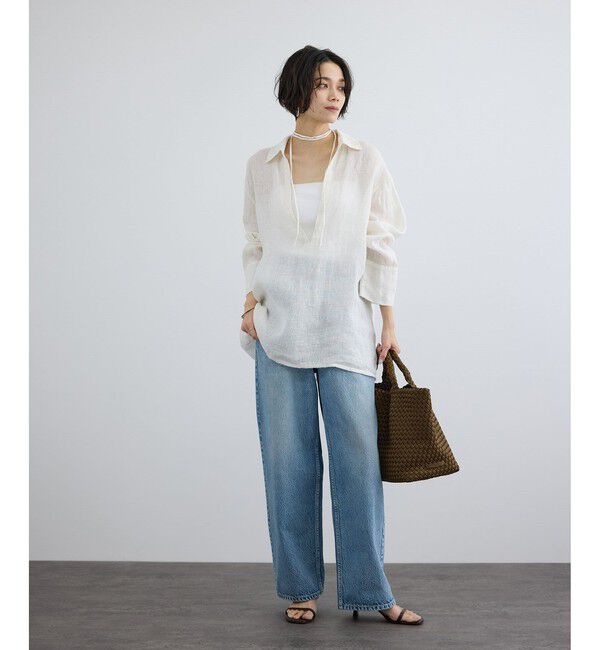 SALON adam et rope'「リネンカラミスキッパーシャツ / イージーケア」|シャツ・ブラウス|