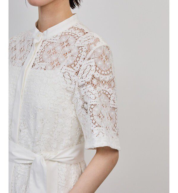 ROPE「コットンレースシャツワンピース」|ワンピース|