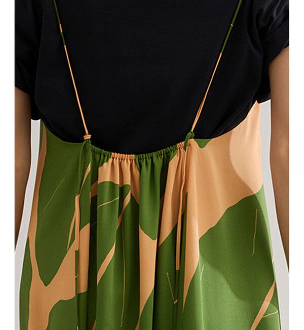 ROPE「【洗える】エクスペンド リーフキャミワンピース【DEVEAUX（デヴォー）】」|ワンピース|