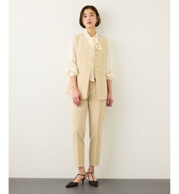 ROPE「ダブルクロスストレッチペンシルパンツ/接触冷感・イージーケア・セットアップ対応」|チノ|