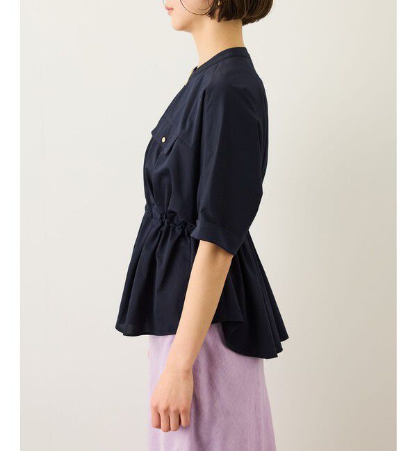 ROPE「フロントジップブルゾンブラウス/イージーケア」|シャツ・ブラウス|