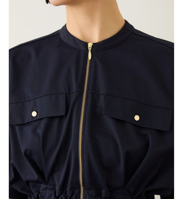 ROPE「フロントジップブルゾンブラウス/イージーケア」|シャツ・ブラウス|