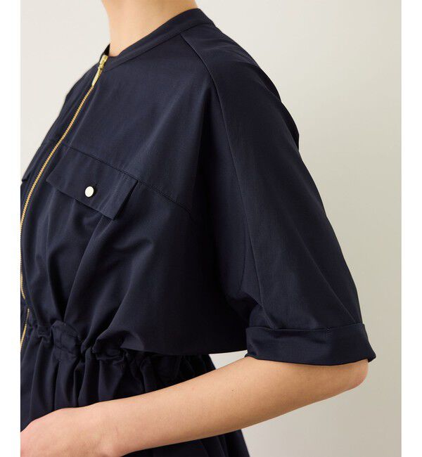 ROPE「フロントジップブルゾンブラウス/イージーケア」|シャツ・ブラウス|