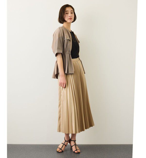 ROPE「フロントジップブルゾンブラウス/イージーケア」|シャツ・ブラウス|