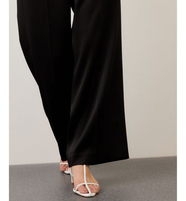 ROPE「ドレープサテンイージーパンツ/セットアップ対応・イージーケア」|チノ|