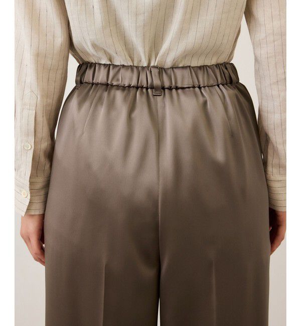 ROPE「ドレープサテンイージーパンツ/セットアップ対応・イージーケア」|チノ|