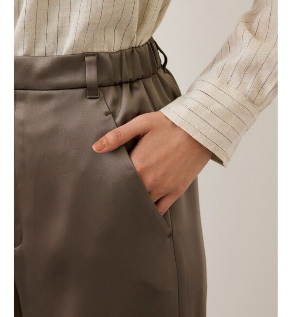 ROPE「ドレープサテンイージーパンツ/セットアップ対応・イージーケア」|チノ|