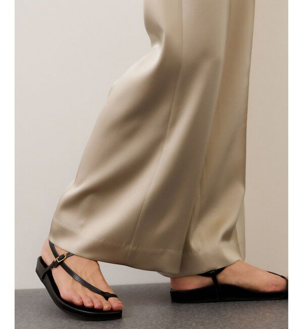 ROPE「ドレープサテンイージーパンツ/セットアップ対応・イージーケア」|チノ|