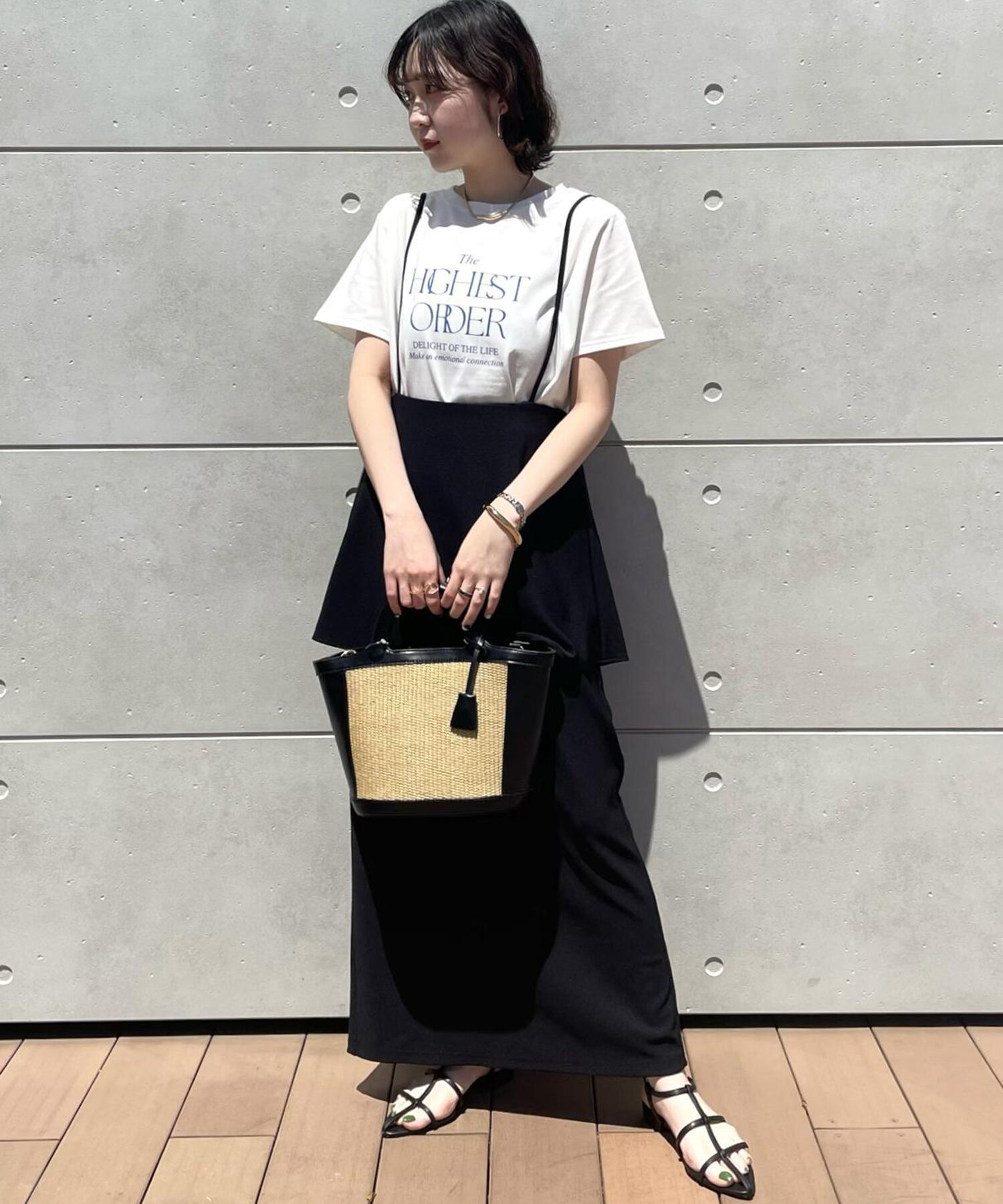 Juze「ボーンアンクルストラップフラットサンダル」|サンダル|