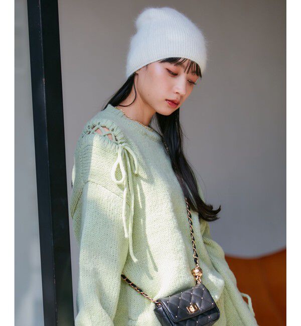 VIS「アンゴラ混ニットビーニー」|ニット帽|