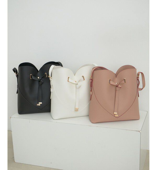 VIS「【A4収納】ハートカットバッグ(ラージサイズ)/追加」|ショルダー・メッセンジャー|