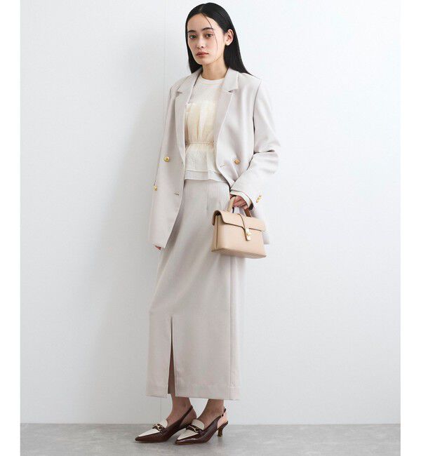 VIS「【美easy】コンフォートツイルウエストデザインIラインスカート【洗える/防シワ/UVケア】」|スカート|