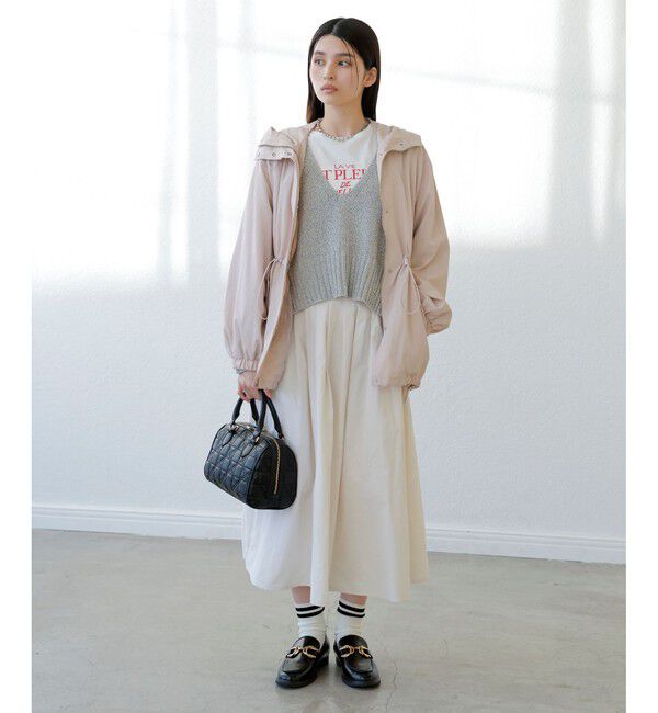 VIS「【洗える】タックプリーツフレアスカート」|スカート|