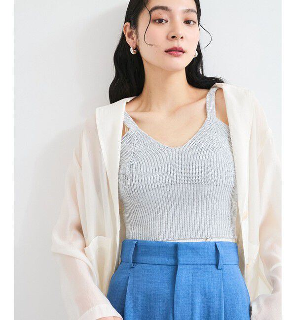VIS「スパンコールニットビスチェ」|キャミソール|