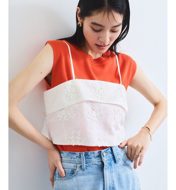 VIS「立体フラワービスチェ」|キャミソール|