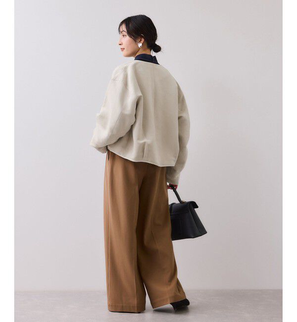 VIS「合皮パイピングキルトアソートブルゾン」|ブルゾン・スタジャン|