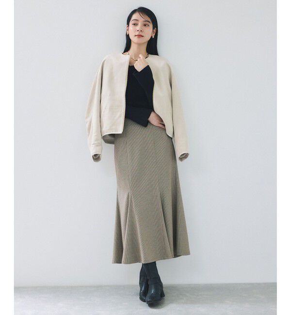 VIS「合皮パイピングキルトアソートブルゾン」|ブルゾン・スタジャン|