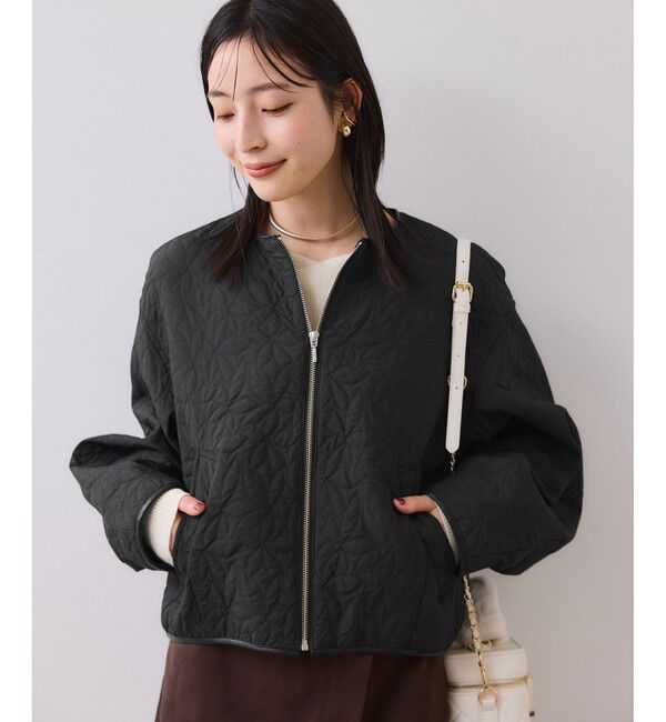 VIS「合皮パイピングキルトアソートブルゾン」|ブルゾン・スタジャン|