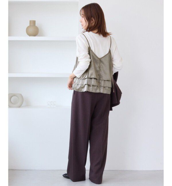 VIS「【WEB限定】サテンフリルビスチェ/2WAY」|キャミソール|