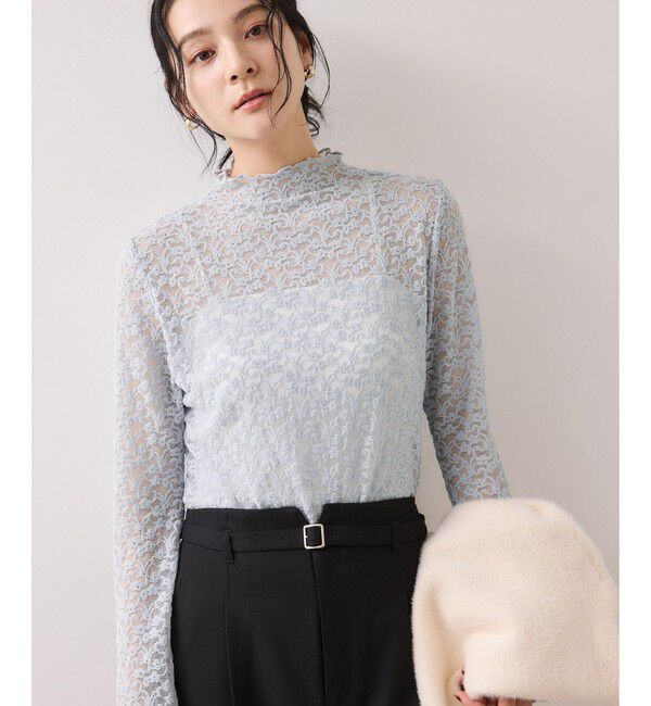 VIS「レースプチハイネックインナープルオーバー」|Tシャツ・カットソー|