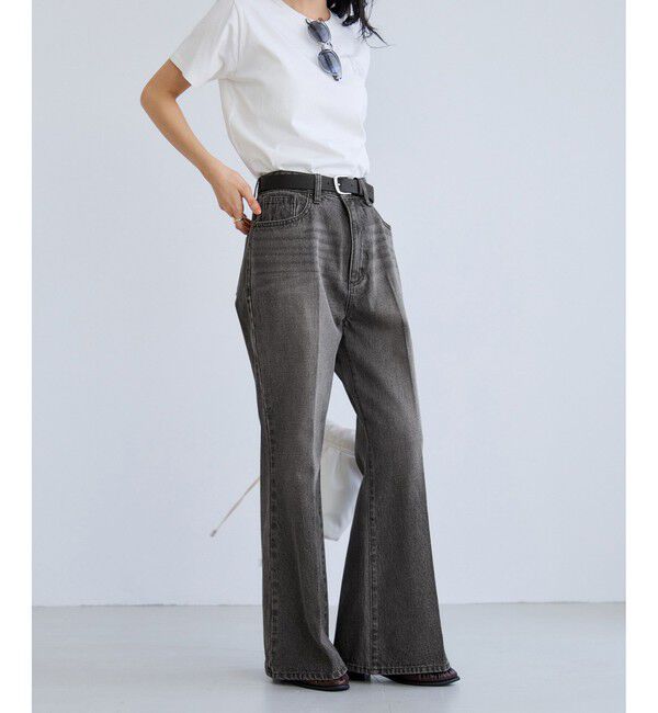 VIS「カラーフレアデニムパンツ」|デニム|