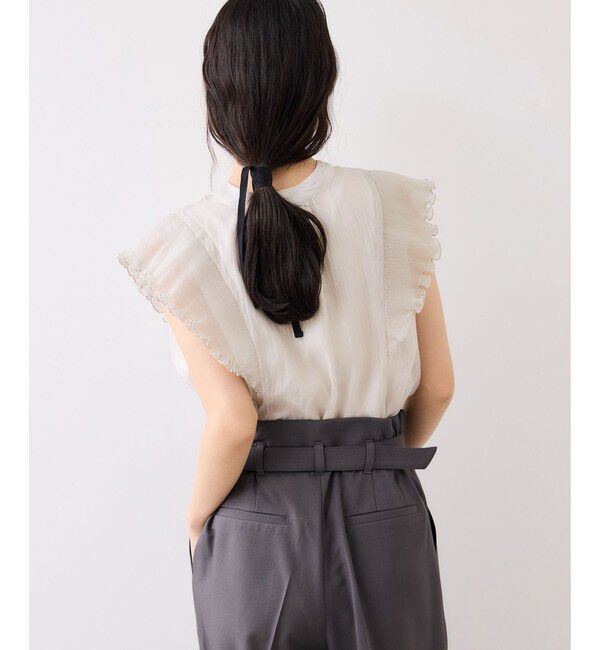 VIS「プリーツフリルシアーボウタイブラウス/2WAY・イージーケア」|シャツ・ブラウス|