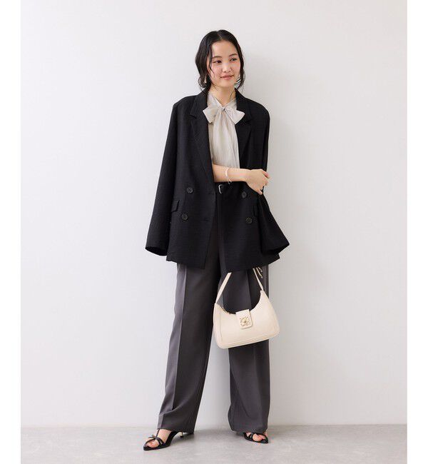 VIS「プリーツフリルシアーボウタイブラウス/2WAY・イージーケア」|シャツ・ブラウス|