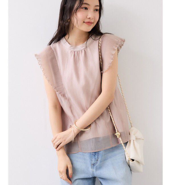 VIS「プリーツフリルシアーボウタイブラウス/2WAY・イージーケア」|シャツ・ブラウス|