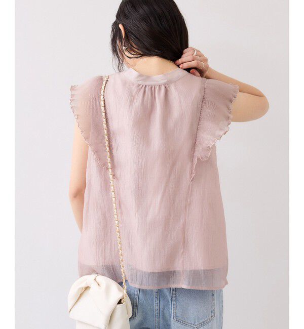 VIS「プリーツフリルシアーボウタイブラウス/2WAY・イージーケア」|シャツ・ブラウス|